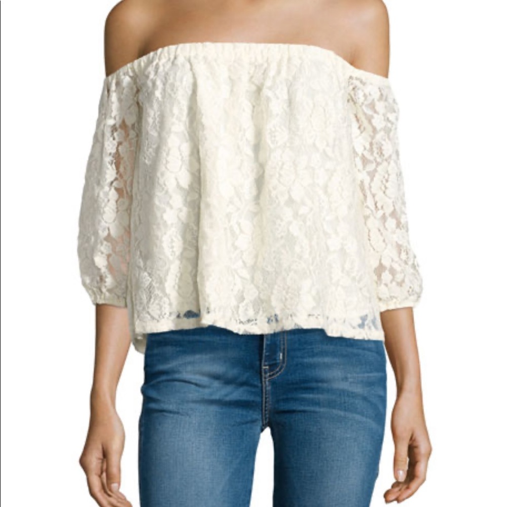 Ella moss lace off the shoulder top